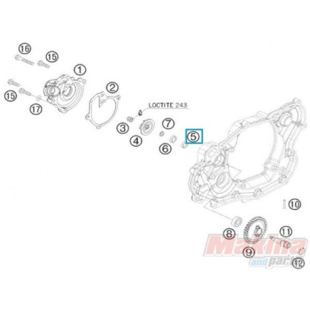 0760102455 Shaft Seal Ring KTM EXC-400-450-530 '08-'11