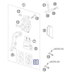 54613205000  Λάστιχα Εμβόλων Δαγκάνας Σετ KTM EXC '98-'09 SX '98-'08