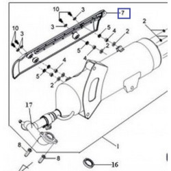 18330HMA000  Προστατευτικό Κάλυμμα Εξάτμισης Sym GTS-250-300