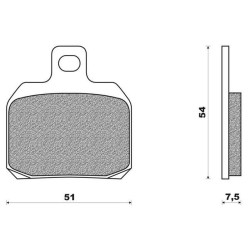730HF  SBS Rear Brake Pads Ducati Monster-696 Multistrada-620-1100-1200