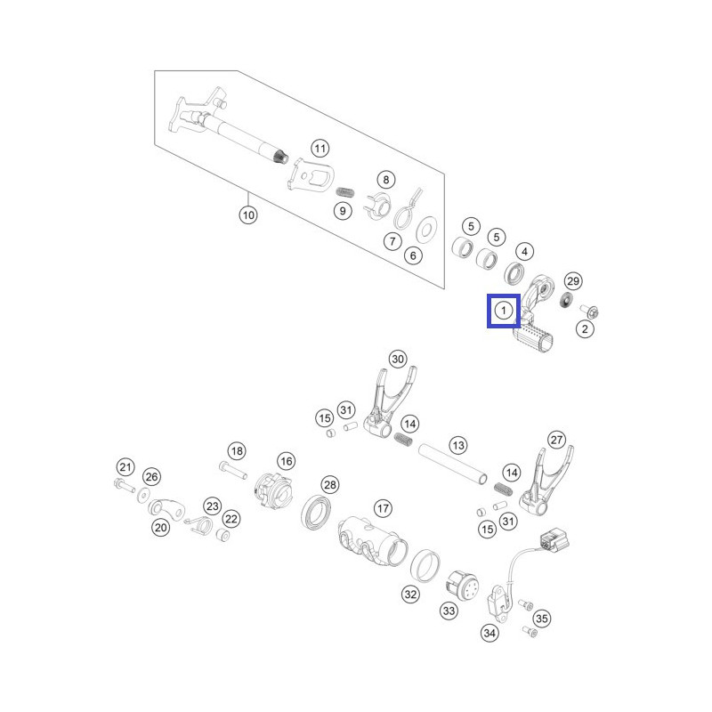 7943403100  Πετάλ Ταχυτήτων KTM SX-F 450 '16