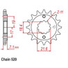 FS13096-13    Pro-X Front Sprocket 13t. Honda XR-250 '96-'04