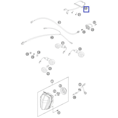 76514040000   Rear Light KTM EXC/EXC-F '12-'13  690 '08-'18