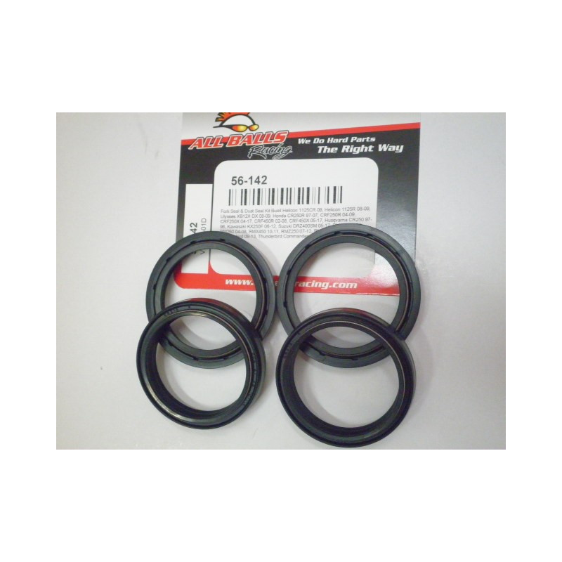 56-142   All Balls Front Fork Oil & Dust Seals Set 47x58x10 Honda CR/CRF