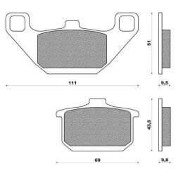 FDB 339 Ferodo Rear Brake Pad For Kawasaki