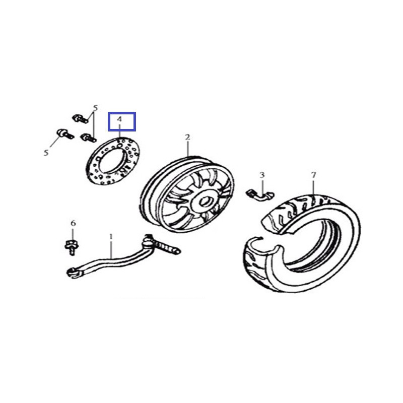 43121H9A000  Rear Brake Disc SYM Joyride-125-150-200 