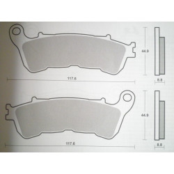 192MS  SBS Front Brake Pads Honda SH-300i SH-125i-150i 