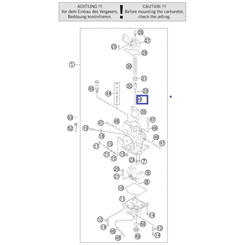 54731134800  Βελόνα Σλάιντ Καρμπυρατέρ Keihin N2ZK