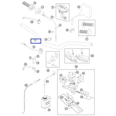 5480200130017  Handlebar Neken 28mm KTM EXC '07-'11