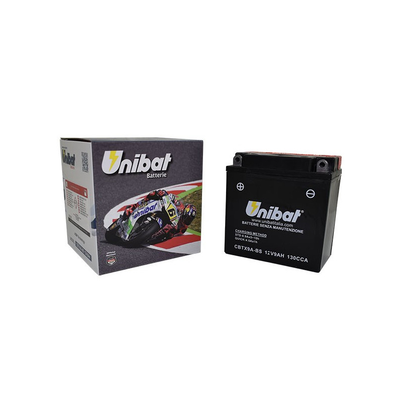 YB9B  UNIBAT Battery YTX9A Piaggio Typhoon-125