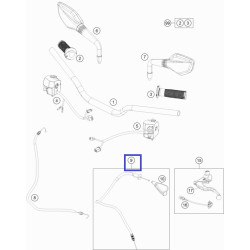 90102090000  Clutch Cable KTM Duke-125-200 '11-'16