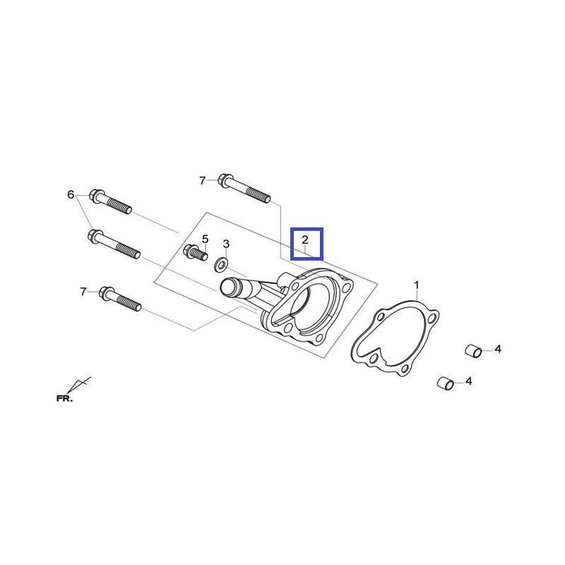 1922ALDA000  Καπάκι Αντλίας Νερού SYM HD2-125-200   