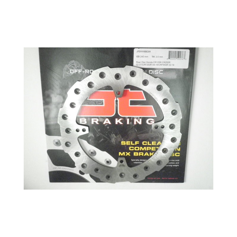 JTD1115SC01  JT Rear Brake Disc Honda CR '02-'07 & CRF-250-450