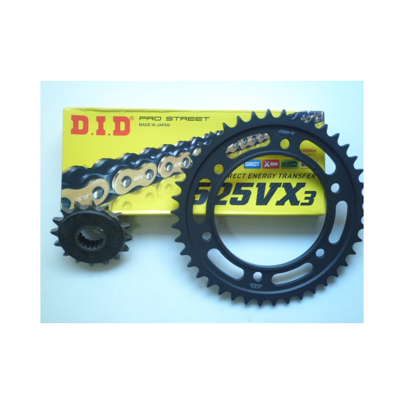 DID525VXGB990  D.I.D VX3 Χρυσή Αλυσίδα-Γρανάζια Σετ 17-42 KTM ADV-950-990-1190