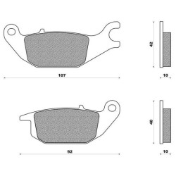 FDB2143 Ferodo Rear Brake Pads Honda XLV125 CBR125