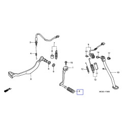 24781KR3770  Rubber Pedal Gear Change Honda XL650-700V Transalp  XL-1000V Varadero