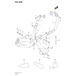 1418122D01  Φλάντζα Λαιμού Εξάτμισης Suzuki DL-650 V-Strom  GSXR-1300 Hayabusa