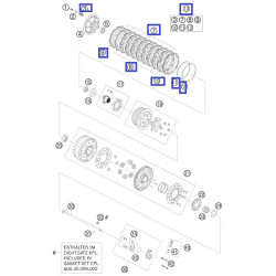 60032011010  Δίσκοι Συμπλέκτη Σετ KTM ADV-950-990