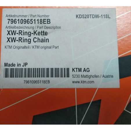 79610965118EB  Αλυσίδα Z-Ring Πορτοκαλί 520x118