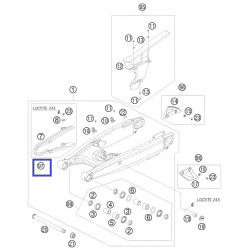 60004066010   Γλύστρα Ψαλιδιού Σετ KTM Adventure 950-990