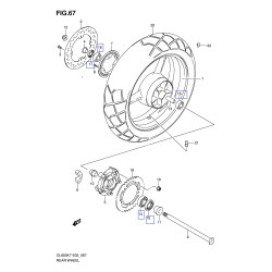 6465035830R  Ρουλεμάν-Τσιμούχες Σετ Πίσω Τροχού Suzuki DL-650-1000 V-Strom