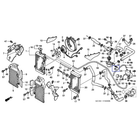 37750PC1004   Βαλβίδα Θερμοκρασίας Honda XL-600/650V Transalp  XRV-750 Africa Twin