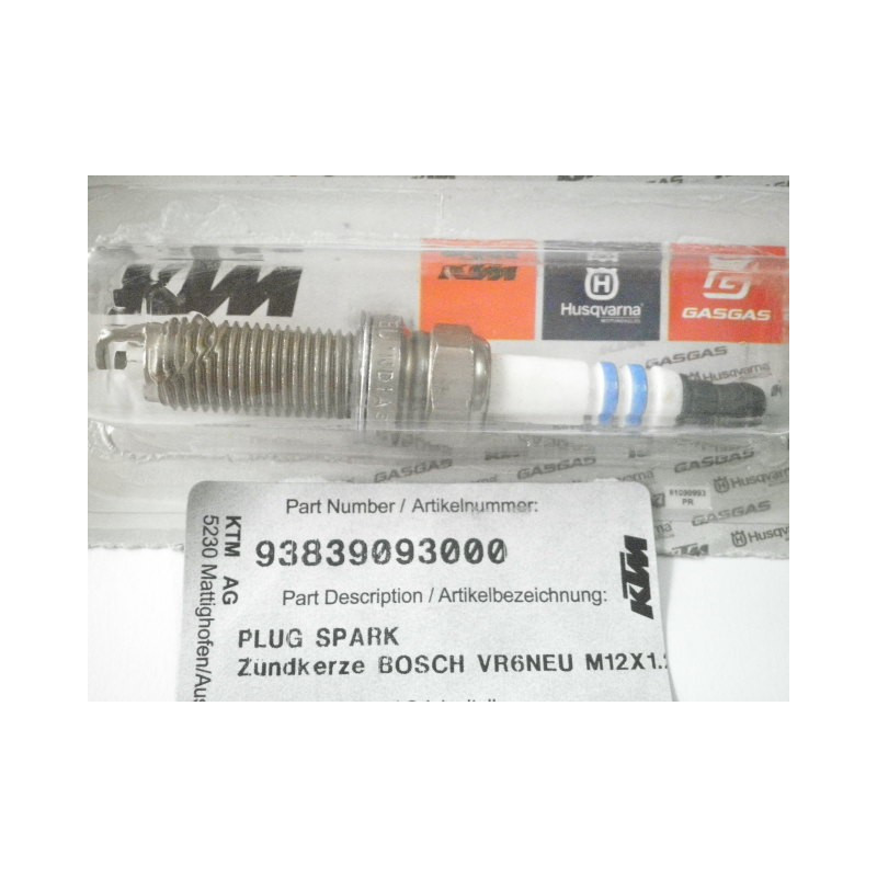 93839093000   Spark Plug KTM Duke 125/200/390 '15-'23  ADV-250/390 '20-'24