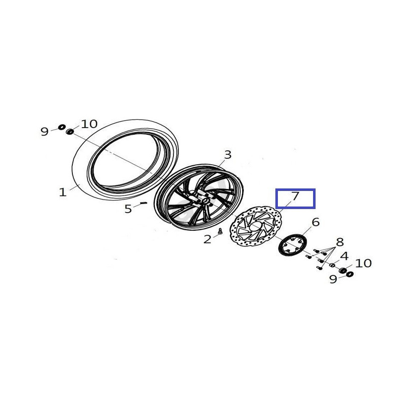 45121LH1000KB   Δισκόπλακα Εμπρός Sym HD-300i E4-E5