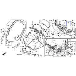 64501MBTC40  Stay Comp. Front Cowl Honda XL-1000V Varadero '03-'11 (Non ABS)
