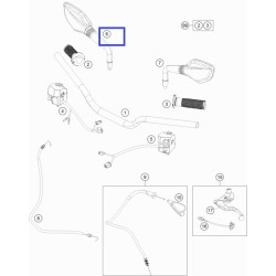 90112041000  Καθρέφτης Δεξιός KTM Duke-125/200/390 '11-'16 