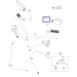 90112040000  Review Mirror Left KTM Duke-125/200/390 '11-'16