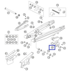 54607070144  Retaining Plate Cpl. Rear KTM EXC '98-'07 SX '98-'06