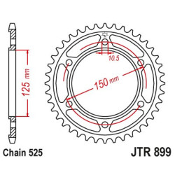 JTR899.45   JT Rear Sprocket 45t. KTM ADV-950/990/1190