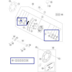 A46010015010  Rear Wheel Repair Kit KTM SX-F 450  '23-'25