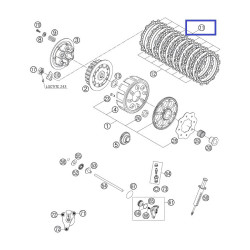 54832011000  Clutch Friction Plates Kit KTM SX-250 '04-'12