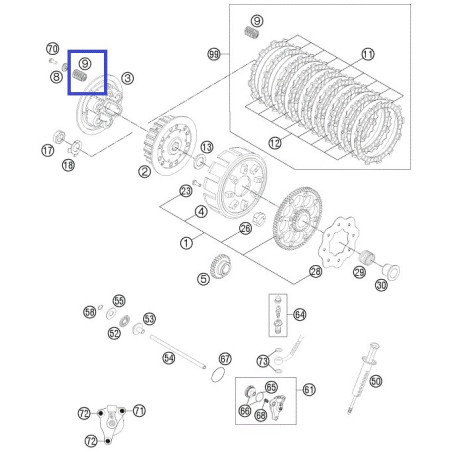 54832080000  Clutch Springs Set KTM EXC-250-300 '04-'12
