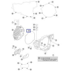19-G6324  ProX Clutch Cover Outside Gasket KTM EXC-SX 250 2-stroke '04-'16