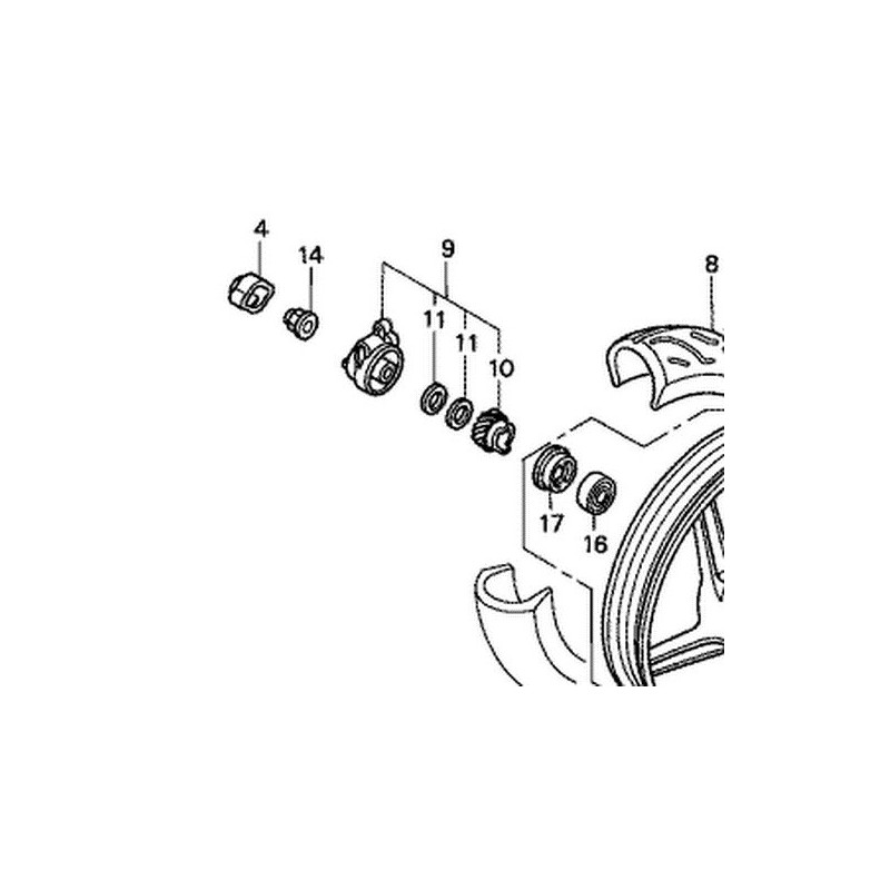 44800KPR900 Honda SH-125-150 Ατέρμονας Κοντέρ