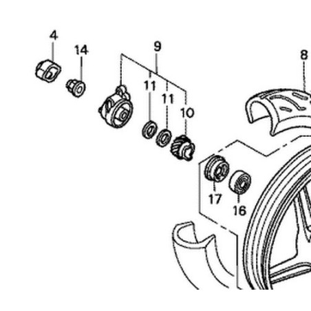 44800KPR900 Honda SH-125-150 Speedometer Gear Box Assy