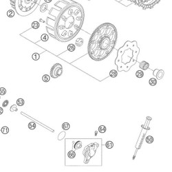 75032061044  KTM EXC-450-525  SX-250 Αντλία Συμπλέκτη Κάτω 