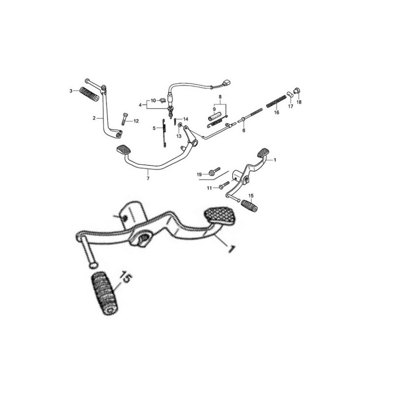 24701KTMD20  Honda ANF-125 Innova Inj. Pedal Gear Change