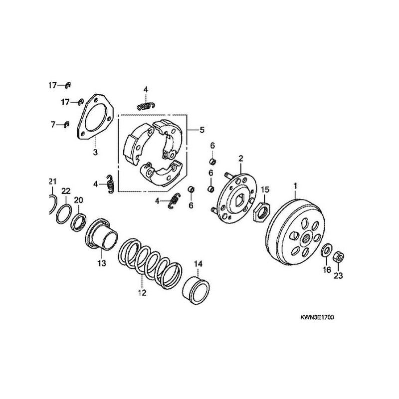 22535KWN900 Honda PCX-125 Weight Clutch Set