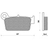 FDB 2162 SG Ferodo Rear Disc Brake Pad Kawasaki KXF 250 450 KLX 450R