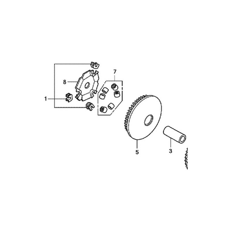 22110GFM960  Honda NHX-110 Lead Face Comp.Movable Drive
