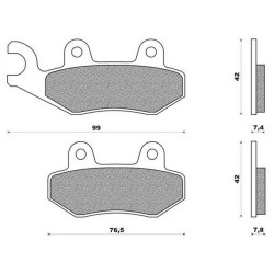 37-100202 ProX front brake pads Yamaha YZ125-250 WR200-250-500 YFZ450 XTZ750 YFM700