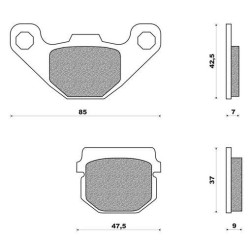 37-106002 ProX Rear Brake Pads Suzuki RM 80-85