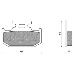 37-201202 ProX Rear Brake Pads Suzuki TS 125-200 DR 250-350 DR 250Z RMX 250