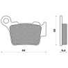 37-202302 ProX Rear Brake Pads KTM EXC 125-200-250-250R-F250-300-E300-400-400R-450-F450-R450-525-530-R530