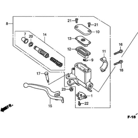 53175KWN900 Honda PCX-125 Lever R Steering Hanlde