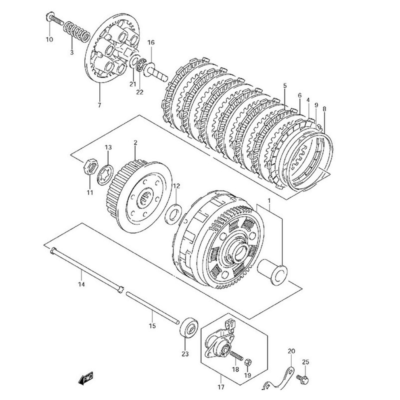 2144129F10 Suzuki SV-650 Plate, Clutch Drive Fiber